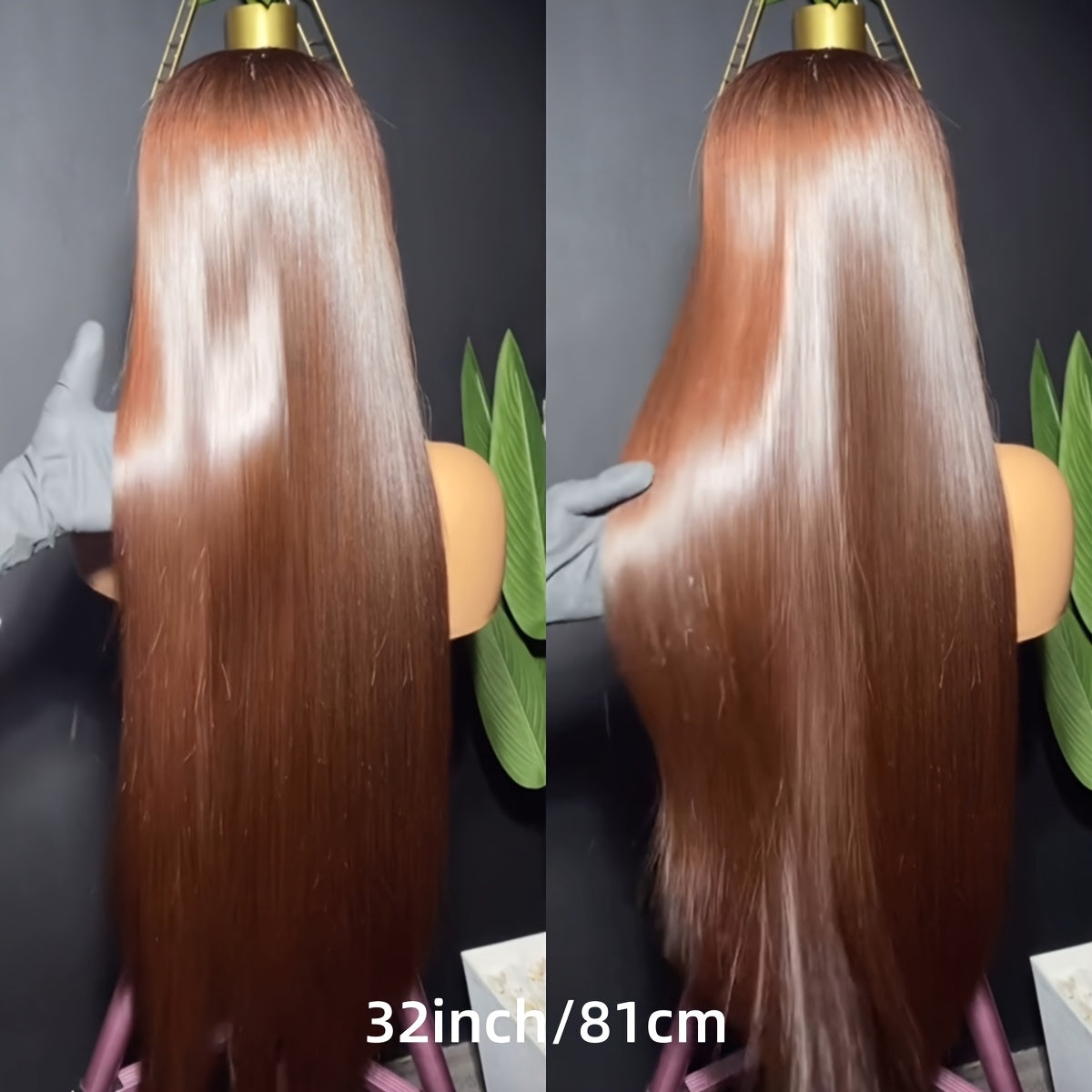 250% Density Chocolate Brown Straight Human Hair Wig - 13x5 HD Lace Front, Pre-Plucked Natural Hairline, Brazilian Remy Hair for Women, Long Silky Straight Style, Perfect for Everyday Glamour